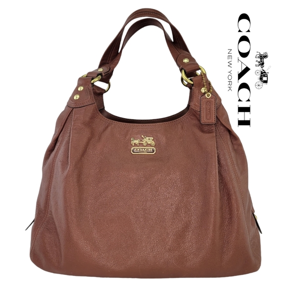 Coach Handbags - AUTHENTIC COACH Madison Maggie Large Hobo Bag - Saddle